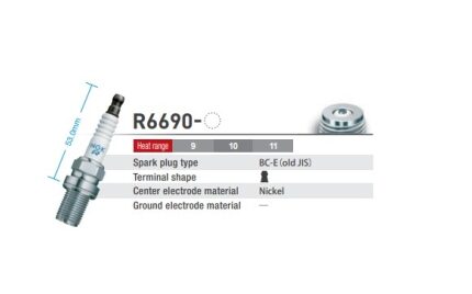 NGK Racing Spark Plug M14 x 19mm (Hex 16.0mm) 53.0mm