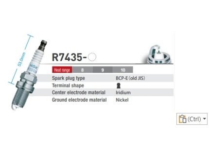 NGK Racing Spark Plug M14 x 19mm (Hex 16.0mm) 53.0mm